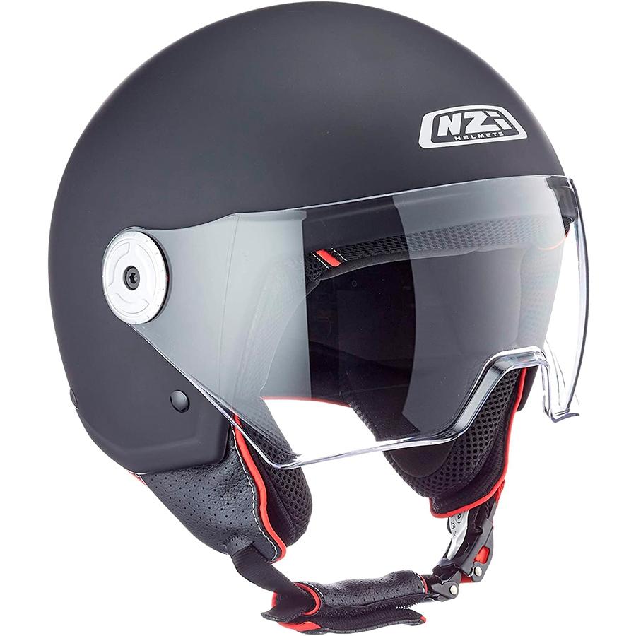 CASCO NZI ABIERTO MINIJET MODELO VINTAGE 3 MATT BLACK MATE