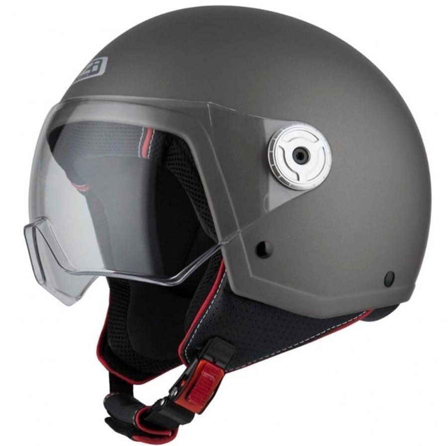 CASCO NZI ABIERTO MINIJET MODELO VINTAGE 3 ANTRACITE MATT MATE