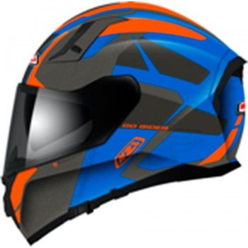 CASCO NZI INTEGRAL MODELO GO RIDER TRIDENT BLUE&ANTRACITE&ORANGE