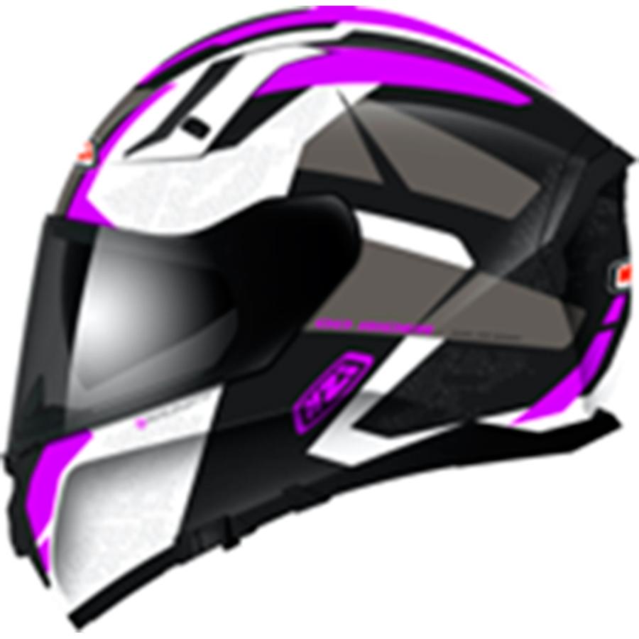 CASCO NZI INTEGRAL MODELO GO RIDER TRIDENT BLACK&PURPLE MATE