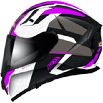 CASCO NZI INTEGRAL MODELO GO RIDER TRIDENT BLACK&PURPLE MATE