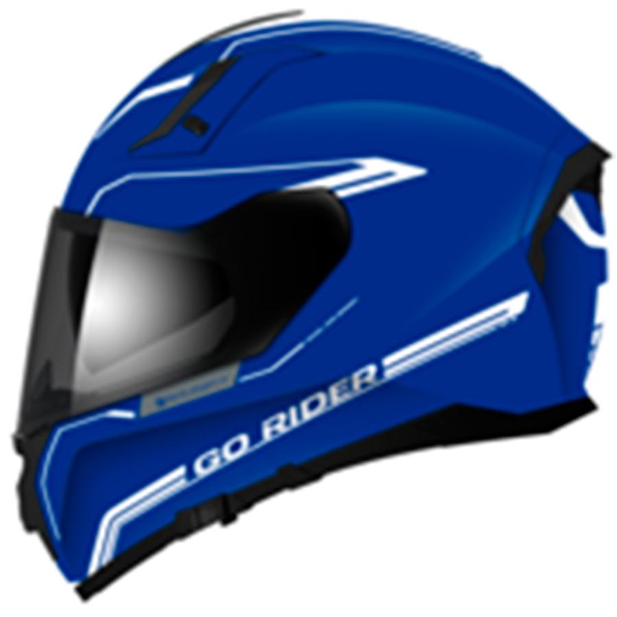 CASCO NZI INTEGRAL MODELO GO RIDER SOLID NOUVEAU BLUE Y