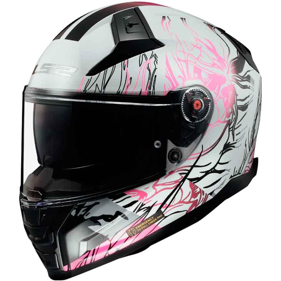 CASCO LS2 INTEGRAL FF811 VECTOR II DAKFLO GL.WHITE PINK-06