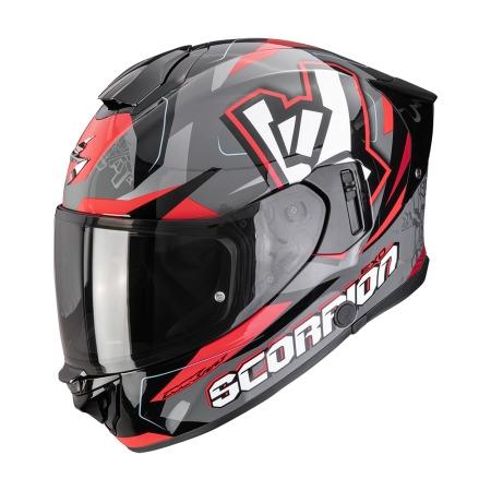 CASCO SCORPION EXO-530 AIR ROK GRIS-NEGRO-ROJO