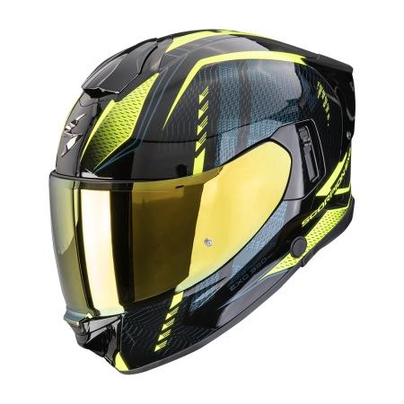 CASCO SCORPION EXO-530 AIR THERAS NEGRO-AMARILLO NEÓN