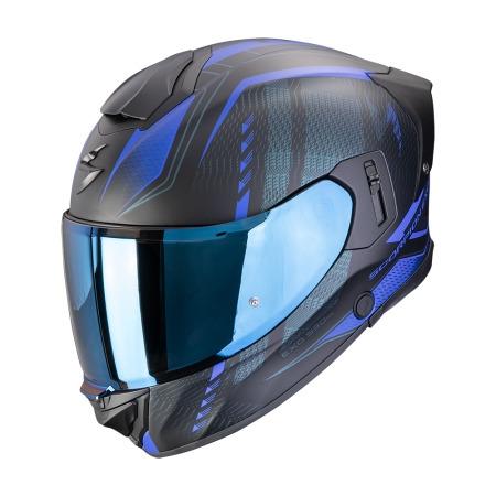 CASCO SCORPION EXO-530 AIR THERAS NEGRO MATE-AZUL