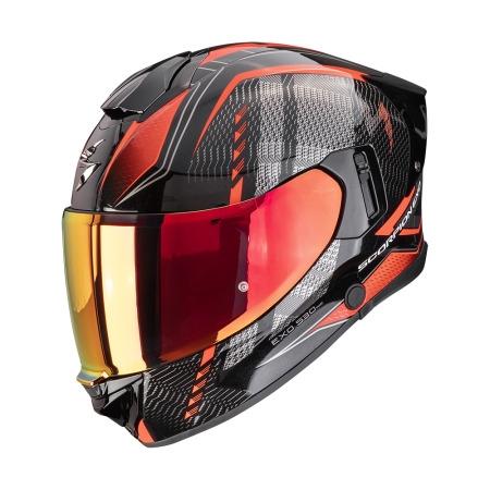 CASCO SCORPION EXO-530 AIR THERAS METÁLICO NEGRO-ROJO