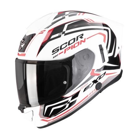 CASCO SCORPION EXO-530 AIR SLOPE BLANCO-NEGRO-ROJO