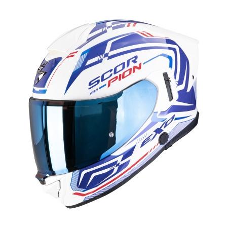 CASCO SCORPION EXO-530 AIR SLOPE BLANCO-AZUL-ROJO