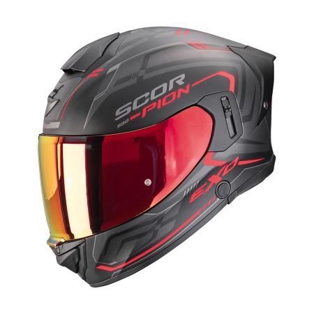 CASCO SCORPION EXO-530 AIR SLOPE NEGRO MATE-ROJO