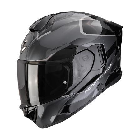 CASCO SCORPION EXO-530 AIR CLIP PLATA-NEGRO