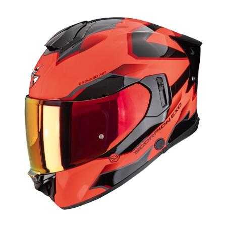 CASCO SCORPION EXO-530 AIR CLIP ROJO-NEGRO