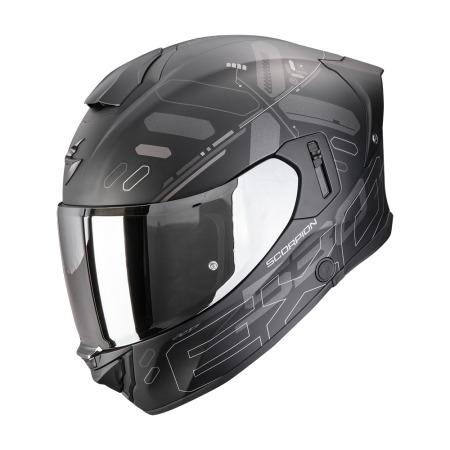 CASCO SCORPION EXO-530 AIR FOND NEGRO MATE-PLATA