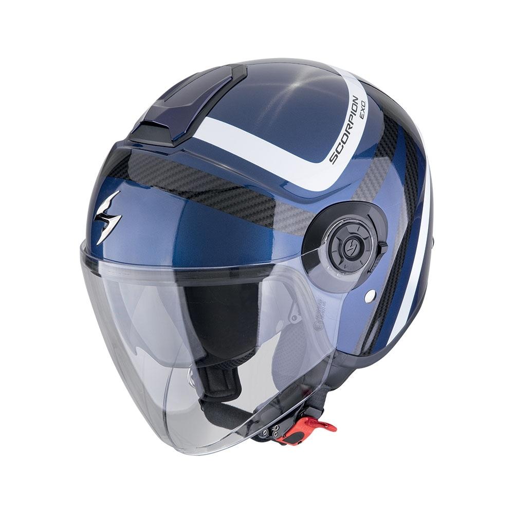 CASCO SCORPION  JET EXO-CITY II RIVA AZUL-NEGRO