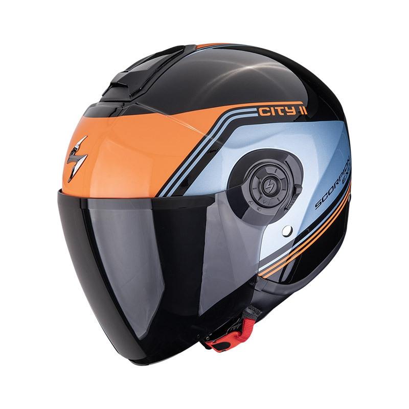 CASCO SCORPION EXO-CITY II VITA NEGRO-AZUL-NARANJA