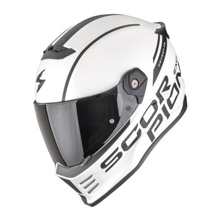 CASCO SCORPION COVERT FX DANKO BLANCO PERLA MATE-NEGRO