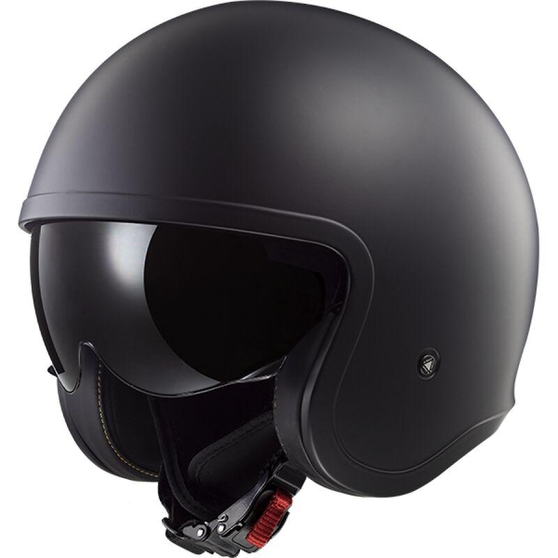 CASCO LS2 ABIERTO OF599 SPITFIRE II SOLID MATT BLACK-06