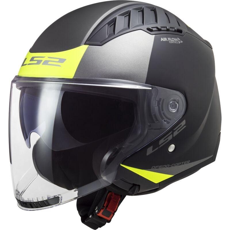 CASCO LS2 ABIERTO OF600 COPTER II URBANE M.BLACK H-V YELLOW-06