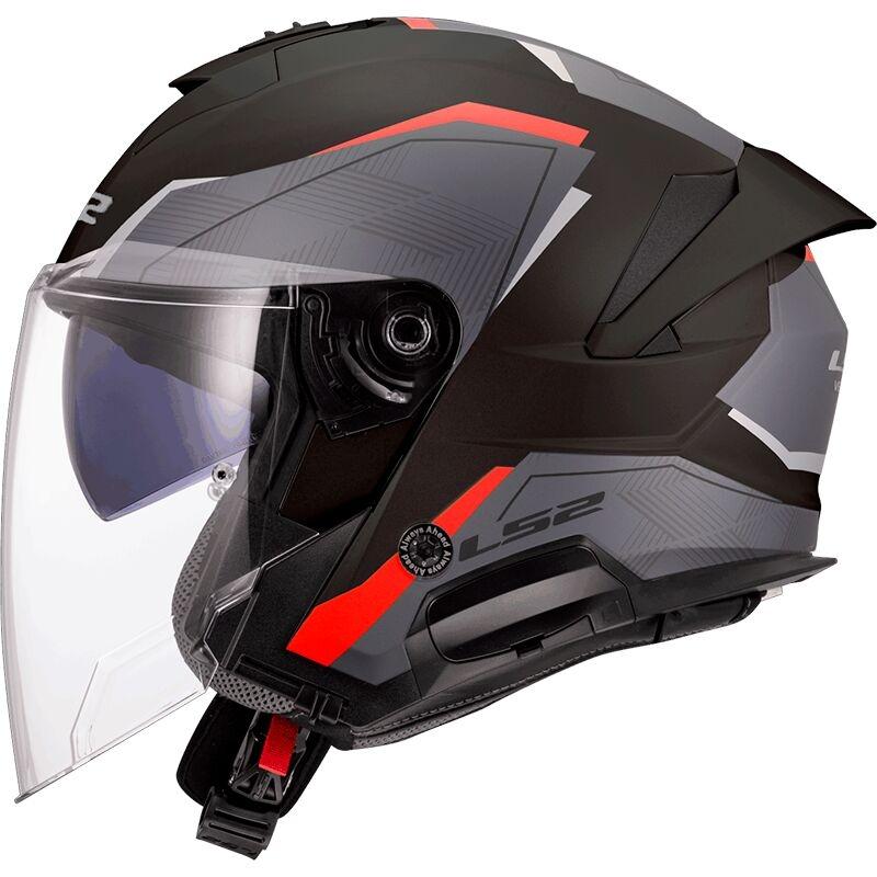 CASCO ABIERTO LS2 OF618 VERSO II AIR BLACK RED