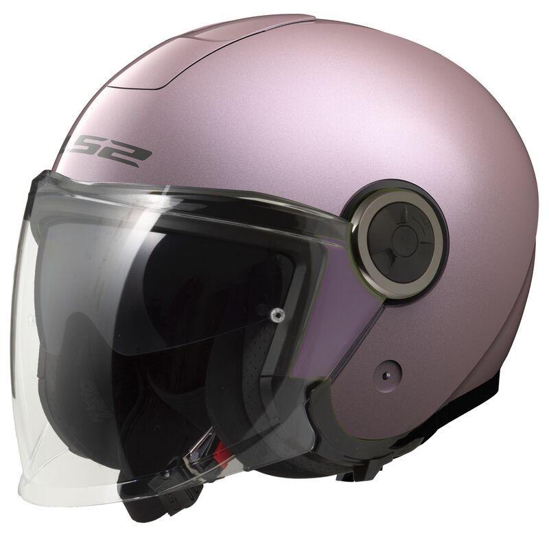 CASCO ABIERTO LS2 OF620 CLASSY SOLID MATT GOLD PINK-06