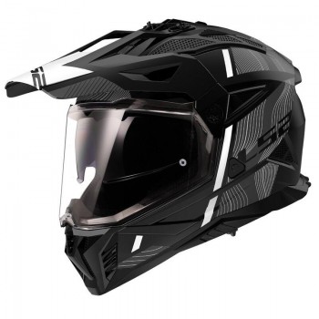 CASCO LS2 OFF-ROAD MX702 PIONEER II HILL MATT BLACK WHITE -06