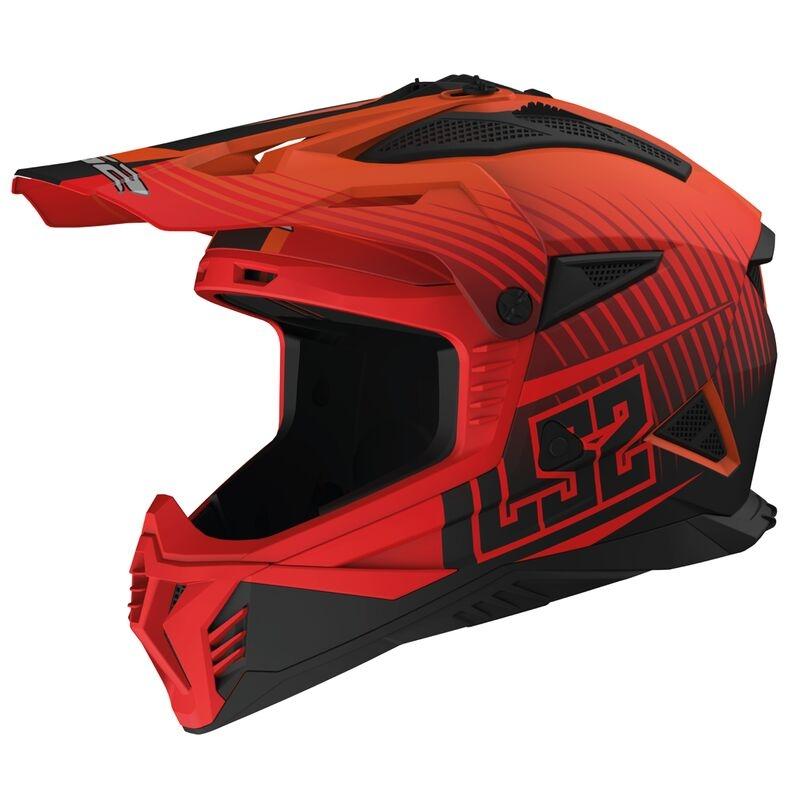 CASCO LS2 OFF-ROAD MX708 FAST II DUCK M.H-V ORANGE RED-06