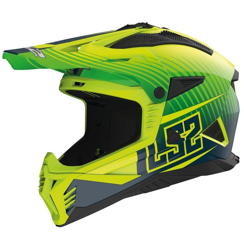 CASCO LS2 OFF-ROAD MX708 FAST II DUCK M.H-V GREEN H-V YELL.-06