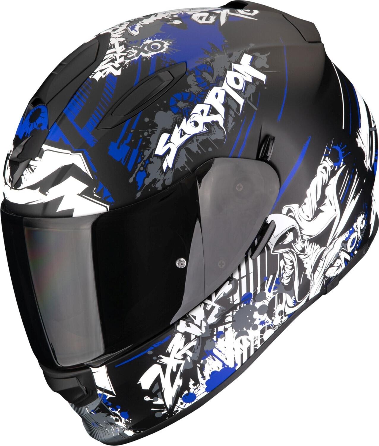 CASCO SCORPION EXO-491 SPECTOR MATE NEGRO-AZUL
