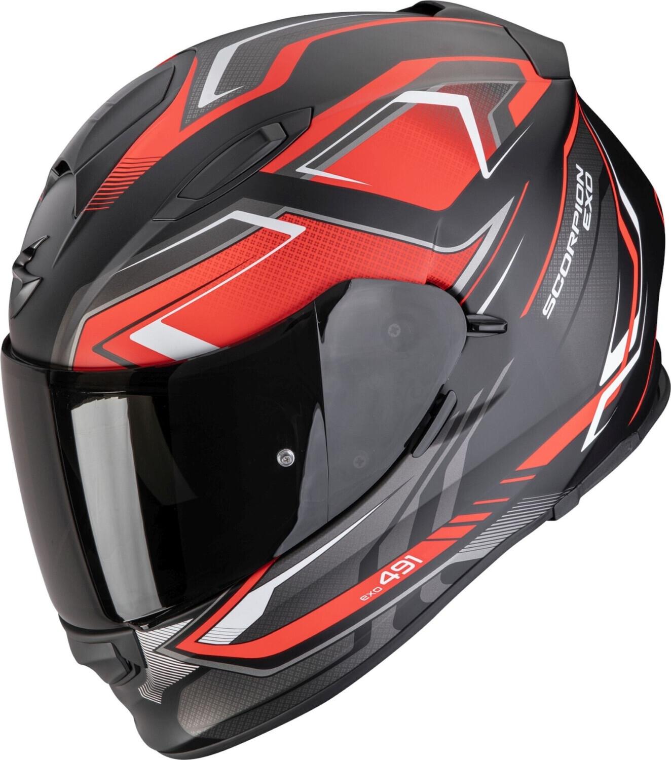 CASCO SCORPION EXO-491 ZUMO NEGRO MATE-ROJO