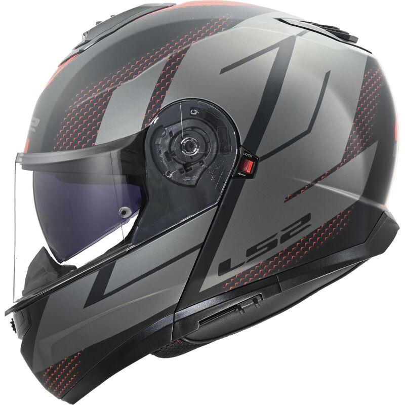CASCO CONVERTIBLE LS2 FF908 STROBE II CODE BLACK GREY-06