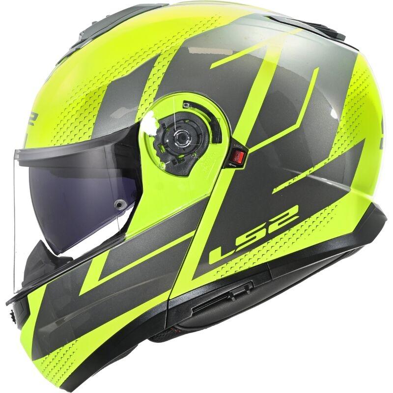 CASCO CONVERTIBLE LS2 FF908 STROBE II CODE H-VIS YELLOW GREY-06