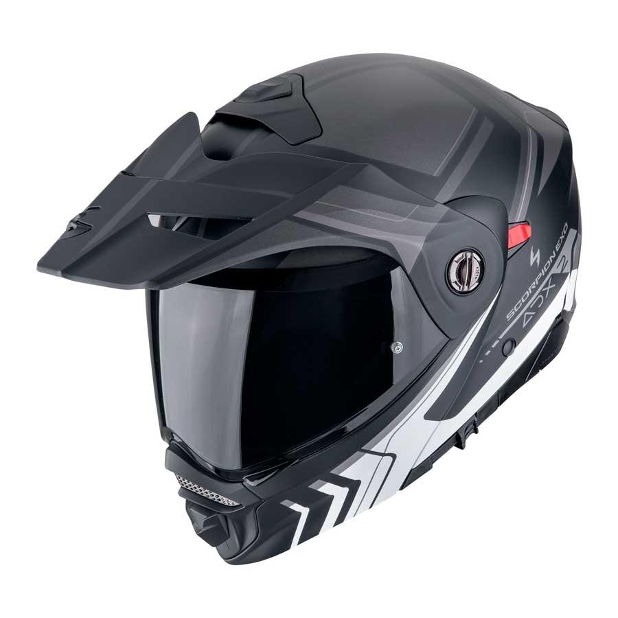 CASCO SCORPION  ADVENTURE ADX-2 LEWIS NEGRO MATE-PLATA