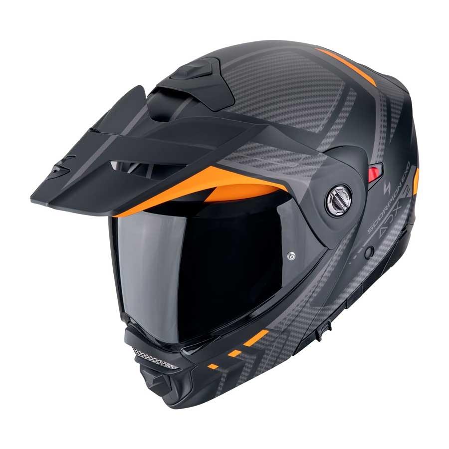CASCO SCORPION  ADVENTURE ADX-2 LEWIS NEGRO MATE-NARANJA