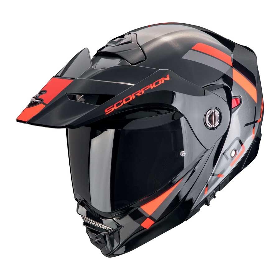 CASCO SCORPION  ADVENTURE ADX-2 LEWIS NEGRO-ROJO
