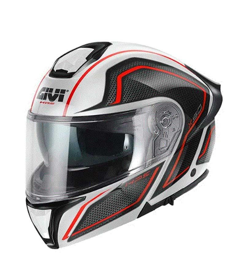 CASCO GIVI FLIPUP FIBER C/PL X50/HGRAM WH