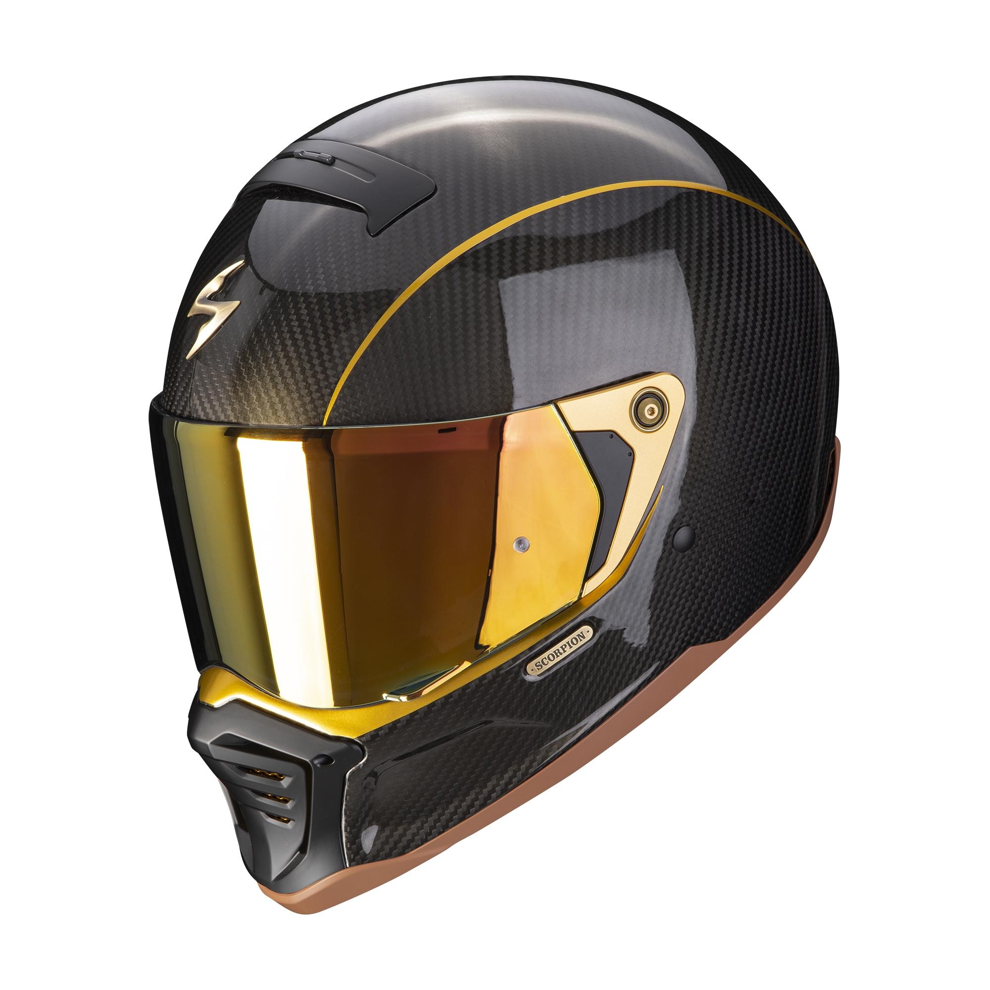 CASCO SCORPION INTEGRAL EXO-HX1 CARBON SE NEGRO-ORO