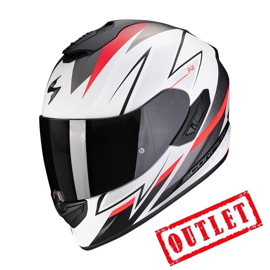 CASCO SCORPION EXO-1400 EVO AIR THELIOS MATT WHITE-RED