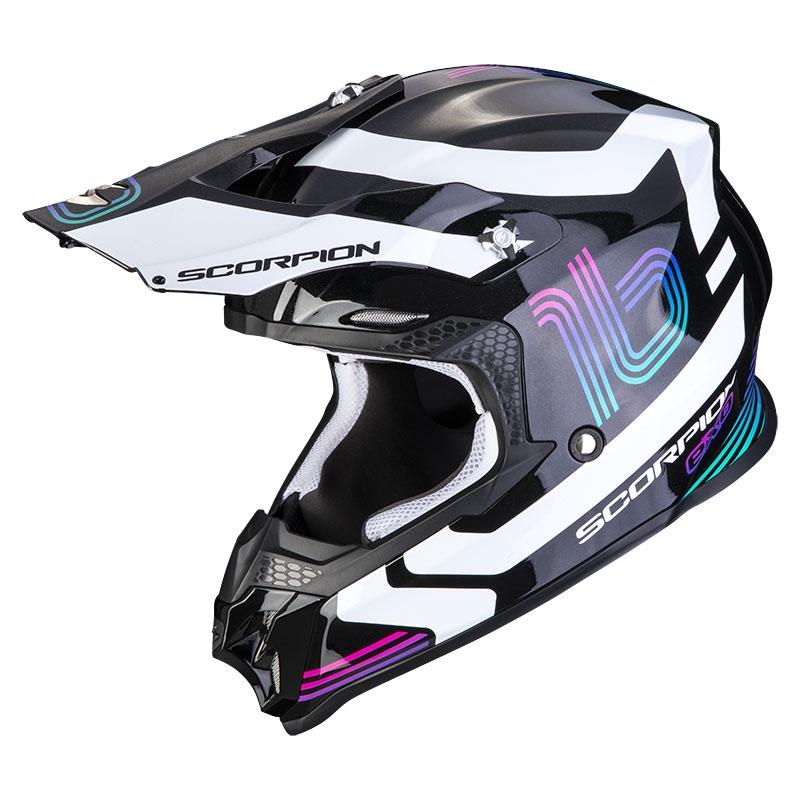 CASCO SCORPION VX-16 EVO AIR TUB METAL BLACK-WHITE