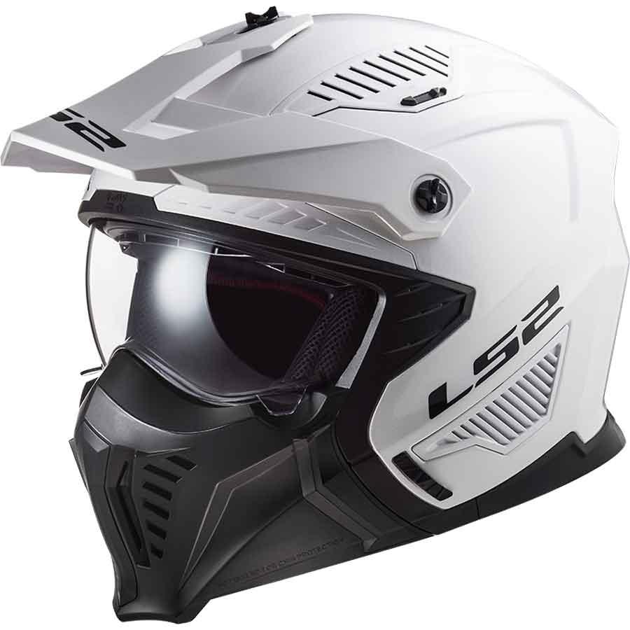 CASCO LS2 ABIERTO OF606 DRIFTER SOLID WHITE-06