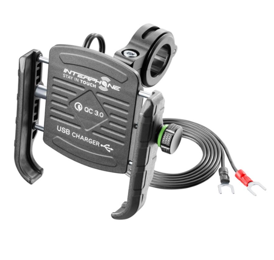 SOPORTE UNIVERSAL CON TOMA USB Y SOPORTE SCOOTER CELLULAR LINE