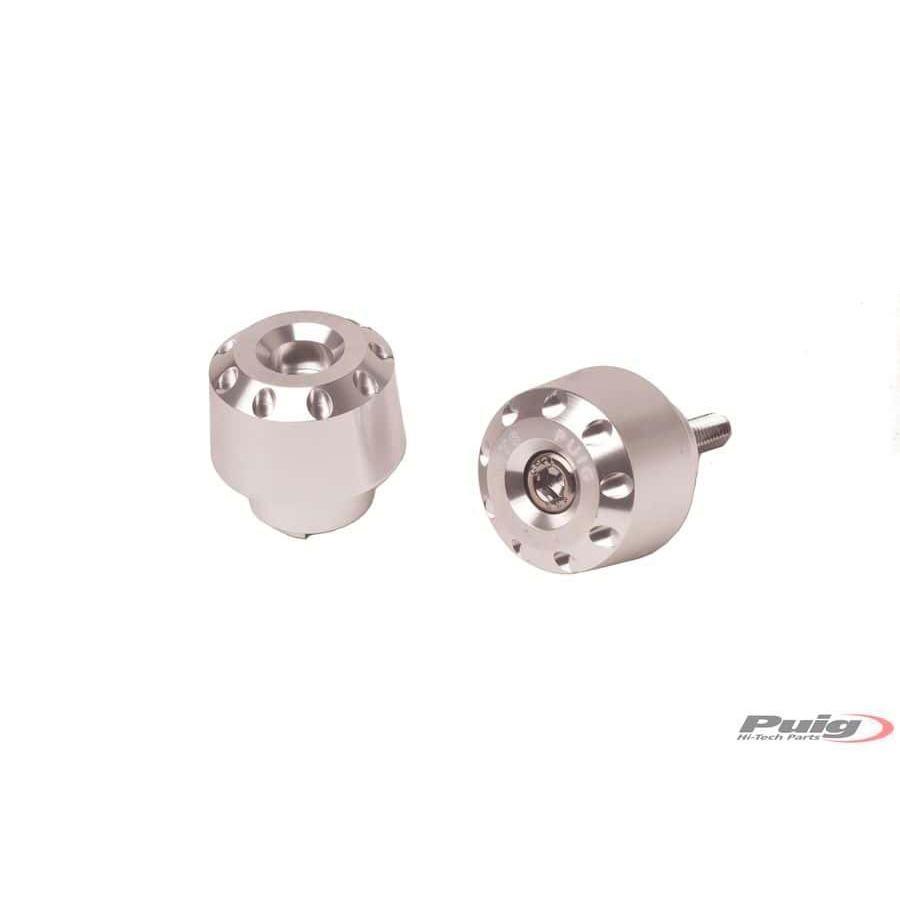 CONTRAPESOS MANILLAR PUIG ALUMINIO CORTO KAWASAKI Z650 C/PLATA