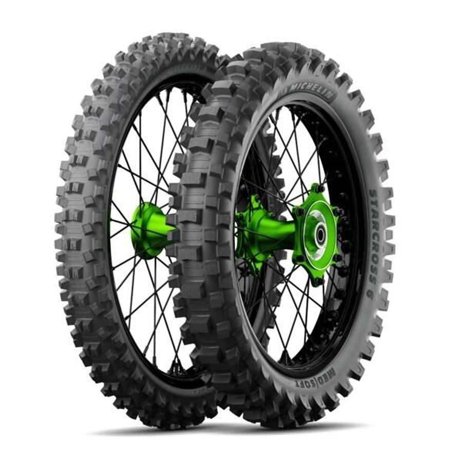 CUBIERTA NEUMATICO MICHELIN STARCROSS 6 MEDIUM SOFT 110/100-18 64M R TT NHS     1101001864