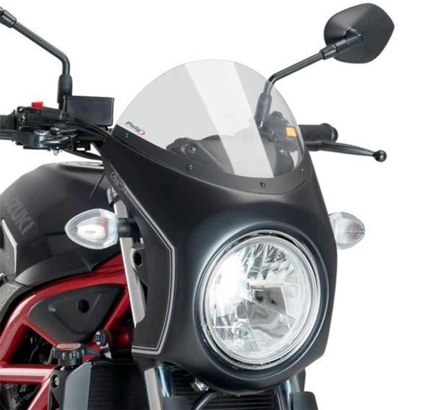 SEMICARENADO PUIG NEGRO MATE SUZUKI SV650 16'- CON AHUMAD 3169H