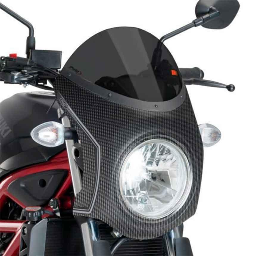 SEMICARENADO PUIG SIMIL CARBONO SUZUKI SV650 16'- CON FUM 3170F