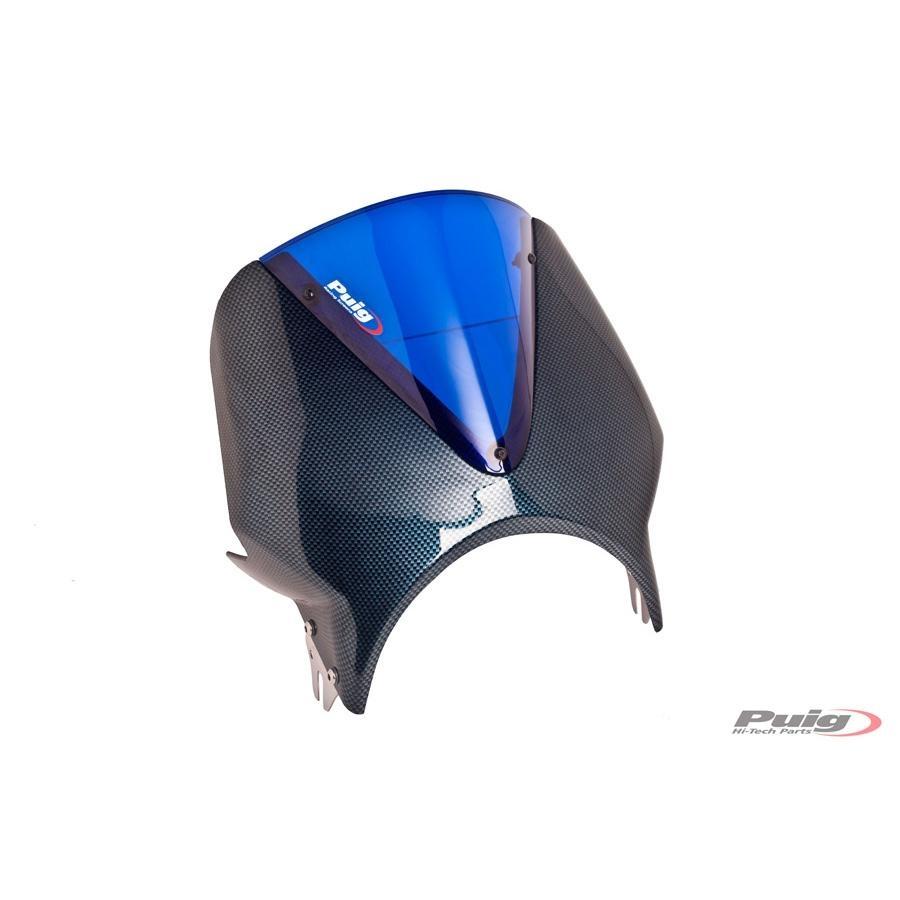 CUPULA PARABRISAS PUIG VISION CARCASA CON CARBONO Y CUPULA CON AZUL 003CA