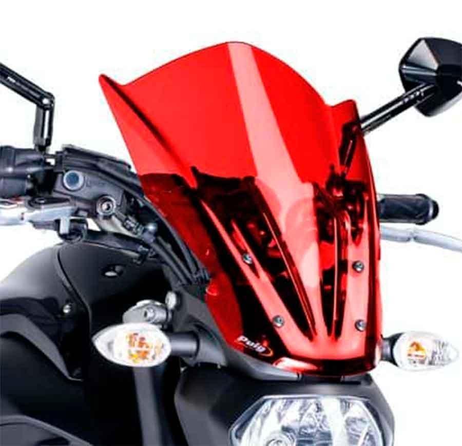 CUPULA PARABRISAS PUIG NEW GENERATION TOURING YAMAHA MT07 14'-17' CON ROJO 7016R