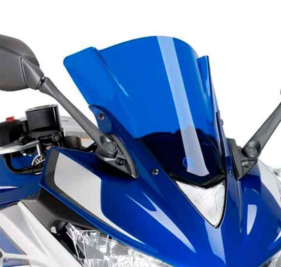 CUPULA PARABRISAS PUIG RACING YAMAHA YZF-R3 15'-18'CON AZUL 7649A