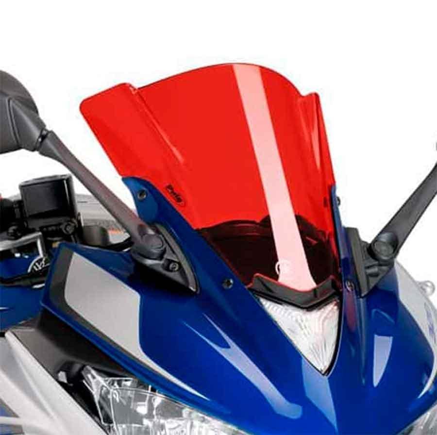 CUPULA PARABRISAS PUIG RACING YAMAHA YZF-R3 15'-18'CON ROJO 7649R