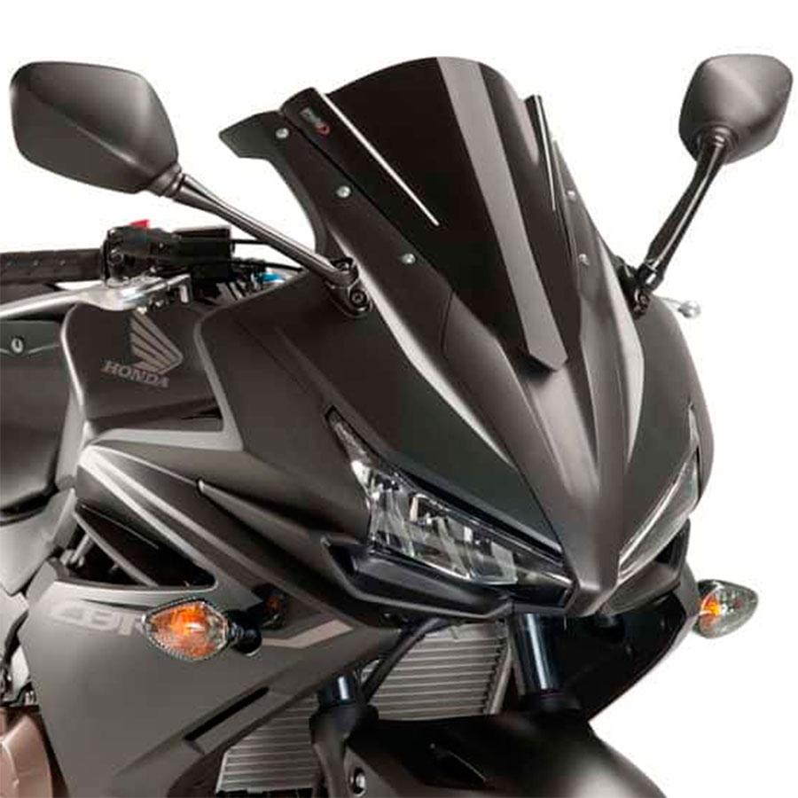 CUPULA PARABRISAS PUIG RACING HONDA CBR500R 16'-18' CON NEGRO 8903N