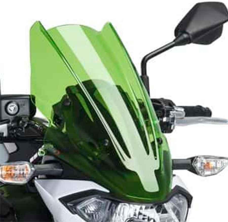 CUPULA PARABRISAS PUIG NAKED NEW GENERATION TOURING KAWASAKI Z650 17-18' CON VERDE 9369V